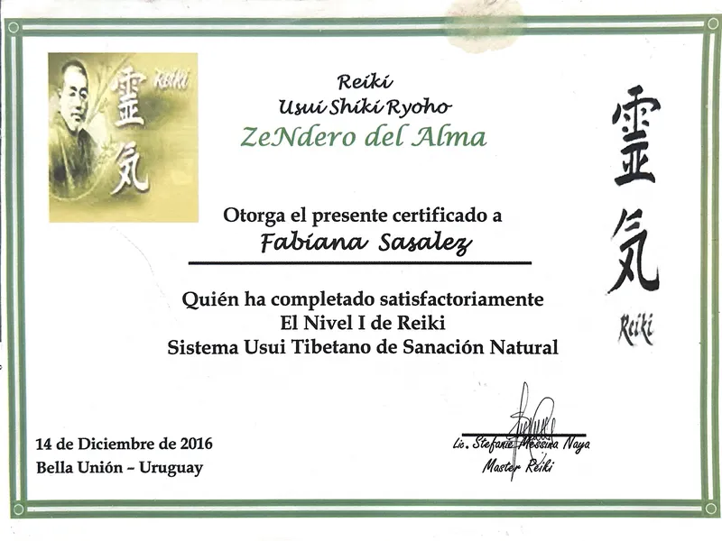 Certificado Reiki Usui